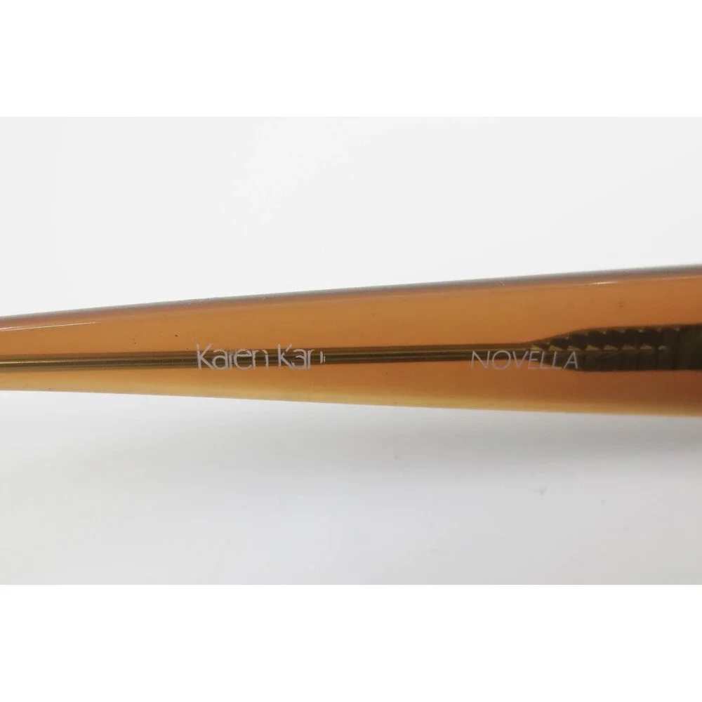 Karen Kane Novella Natural Brown Rectangular Eyeglass Frames Rhinestone